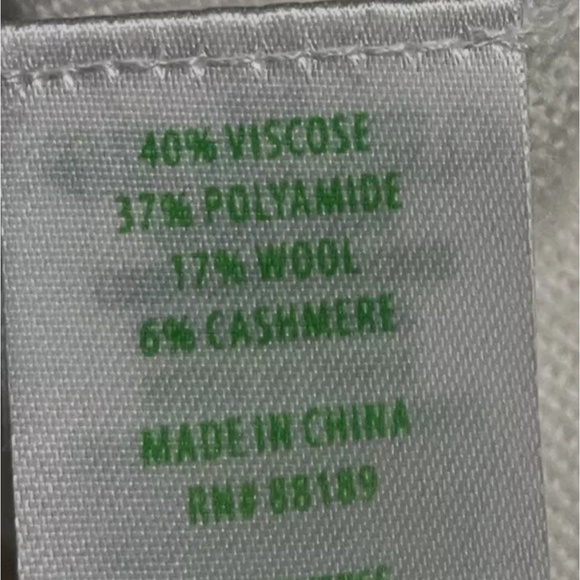 Lilly Pulitzer Sydelle Wrap Sweater, Ivory, Cashmere Blend, Size Medium - Picture 4 of 16